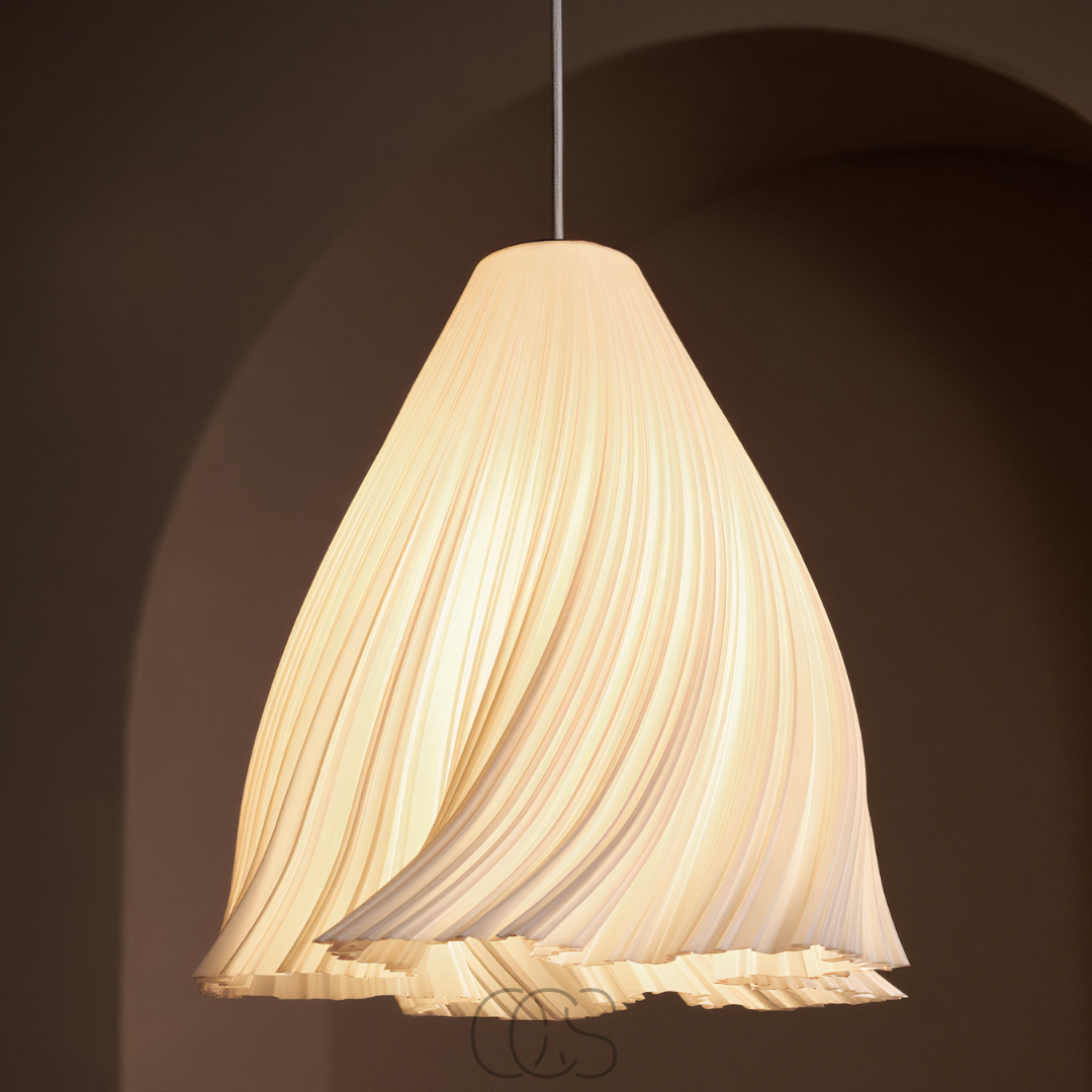 Lampada a sospensione in tessuto fluttuante - Design moderno