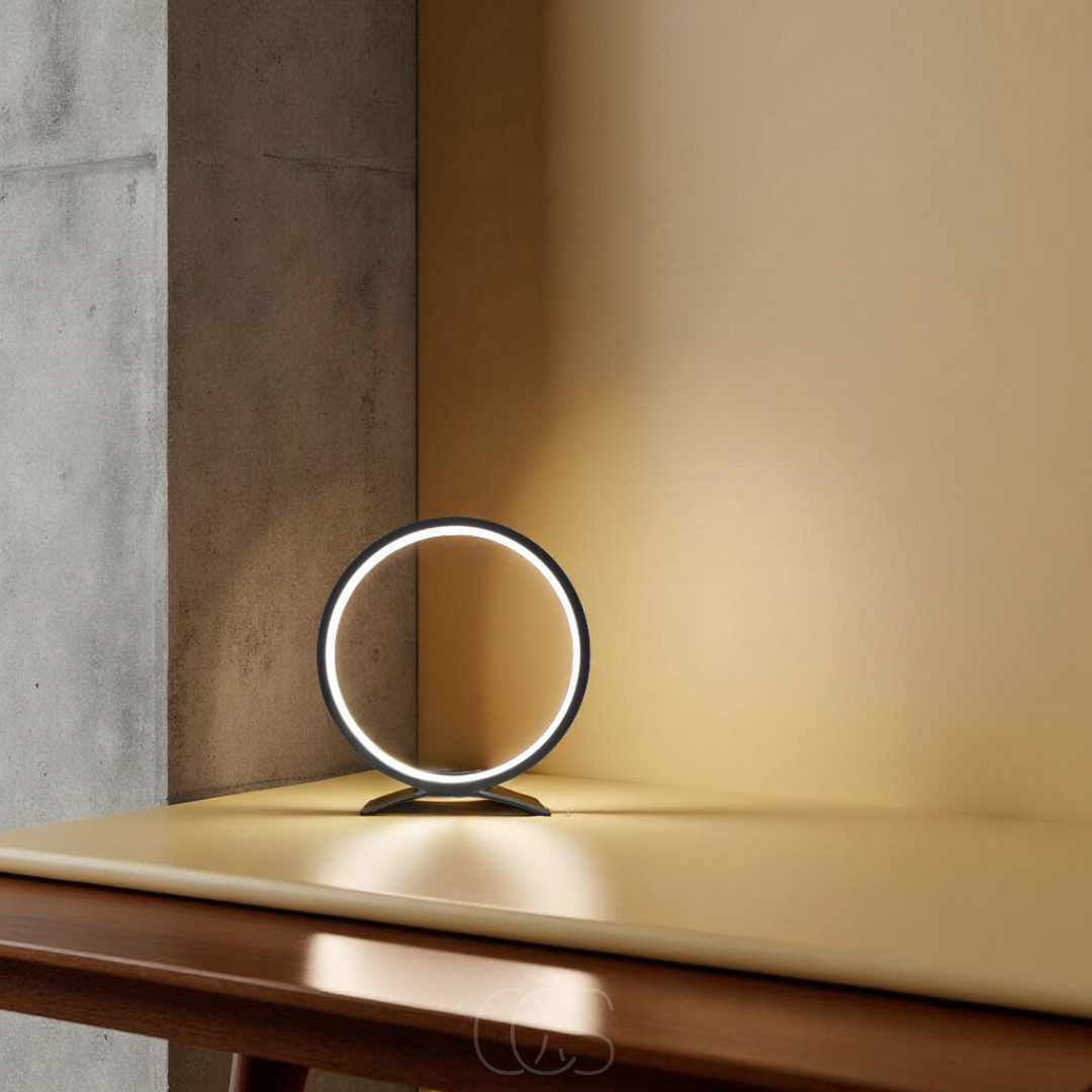 Lampada da Tavolo LED Ring - Design Moderno Minimalista