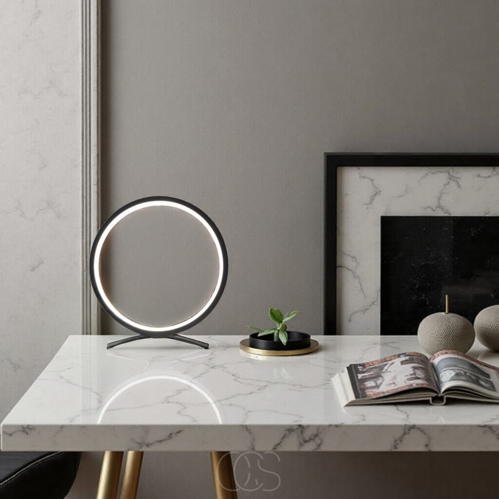 Lampada da Tavolo LED Ring - Design Moderno Minimalista