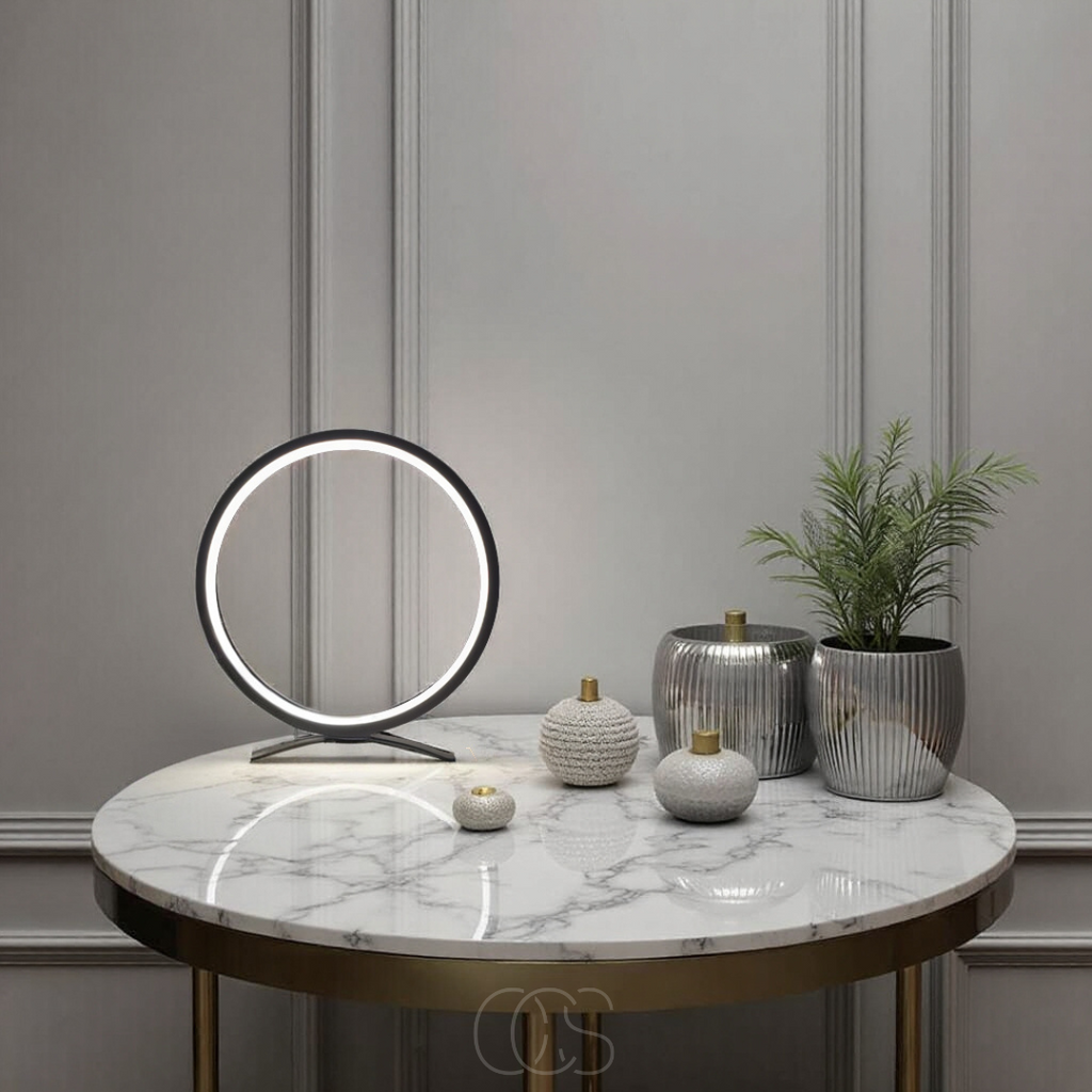 Lampada da Tavolo LED Ring - Design Moderno Minimalista