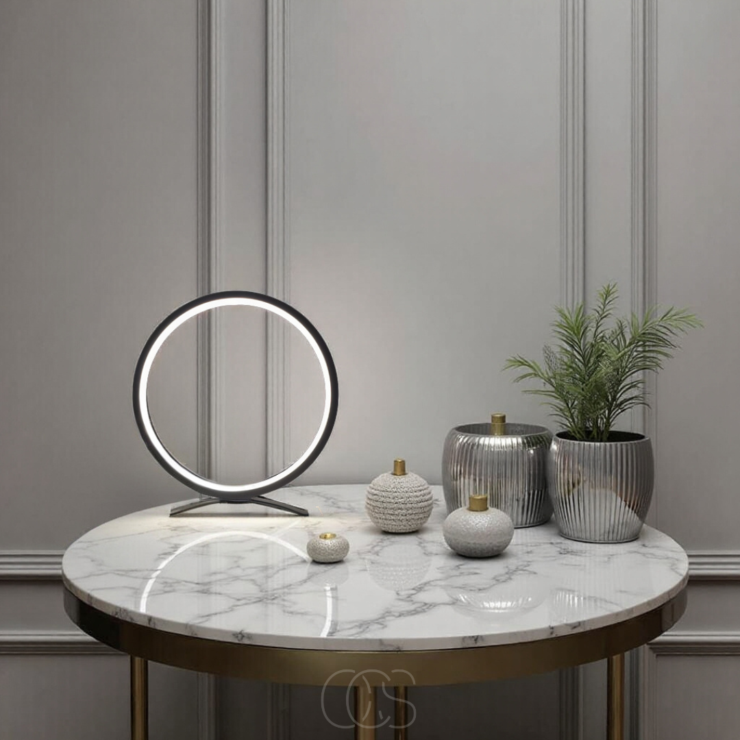 Lampada da Tavolo LED Ring - Design Moderno Minimalista