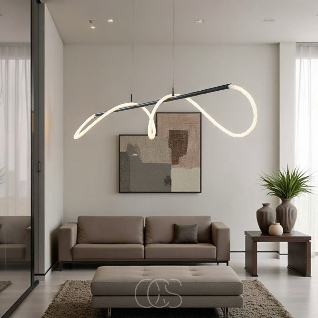 Lampada a sospensione con tubi LED - Design moderno