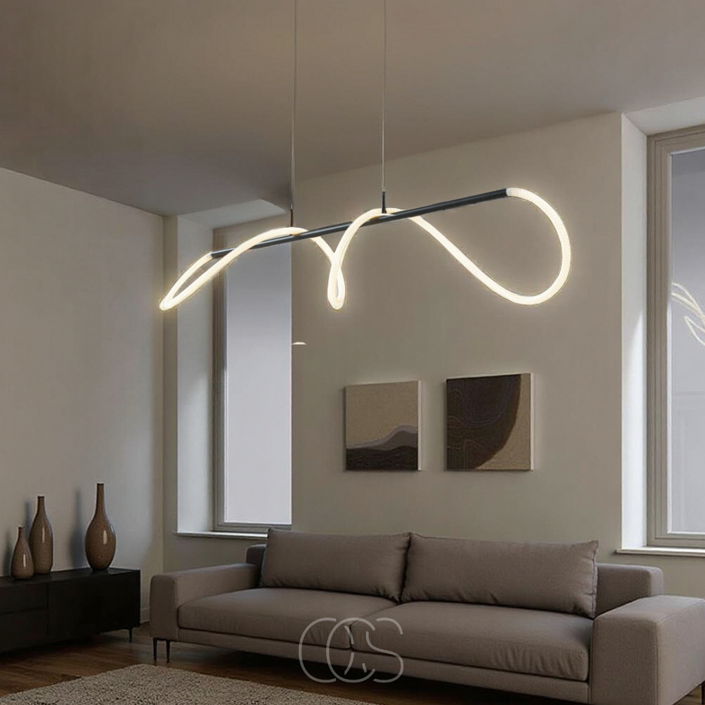 Lampada a sospensione con tubi LED - Design moderno