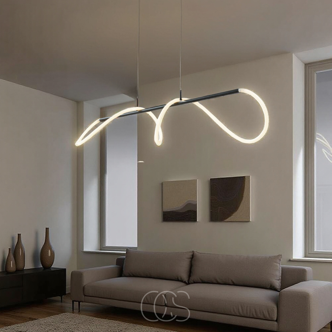 Lampada a sospensione con tubi LED - Design moderno