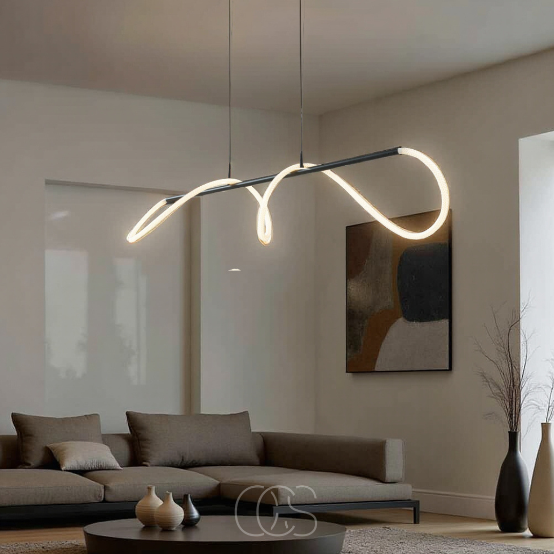 Lampada a sospensione con tubi LED - Design moderno