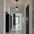 Lampada a sospensione nordica con vetro sferico – Design Nero