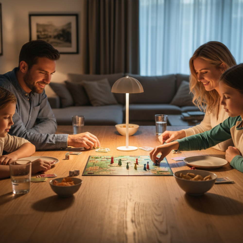 Nordlys | Lampada da Tavolo Scandinava con Illuminazione LED Dimmerabile
