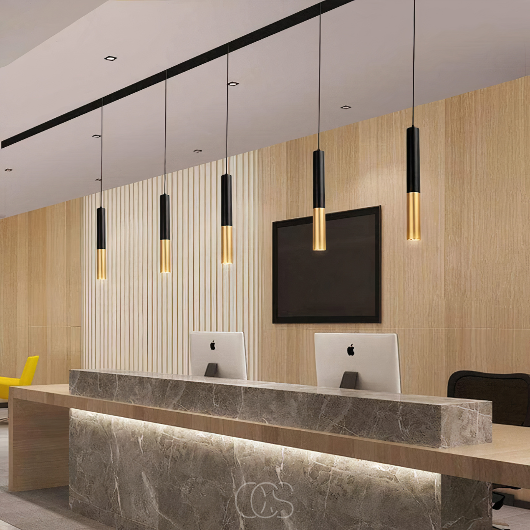 Lampada a sospensione Cavi – Nero&Oro Design Metallico