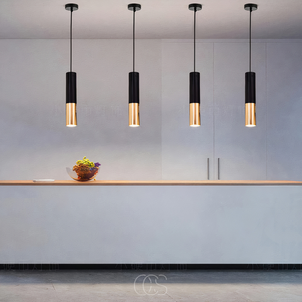 Lampada a sospensione Cavi – Nero&Oro Design Metallico