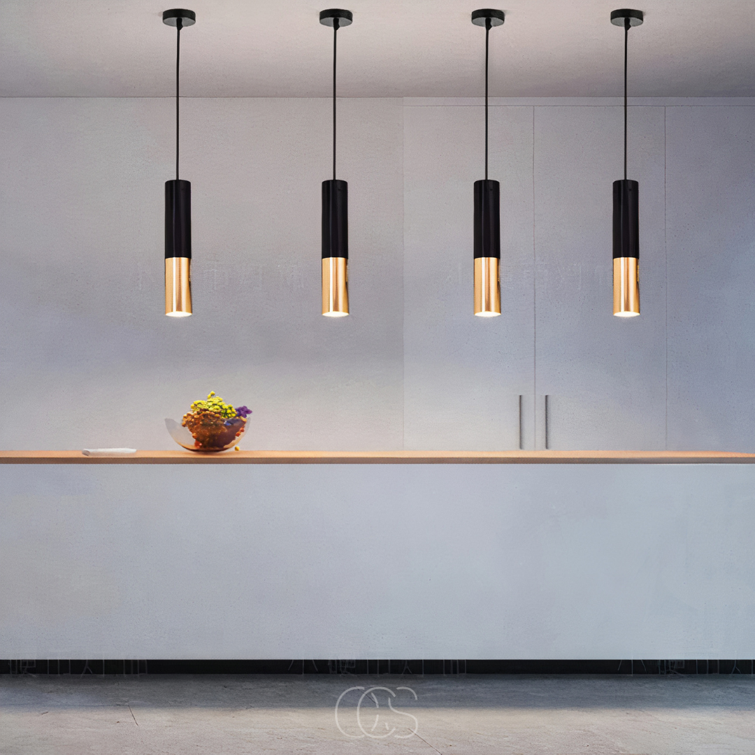 Lampada a sospensione Cavi – Nero&Oro Design Metallico