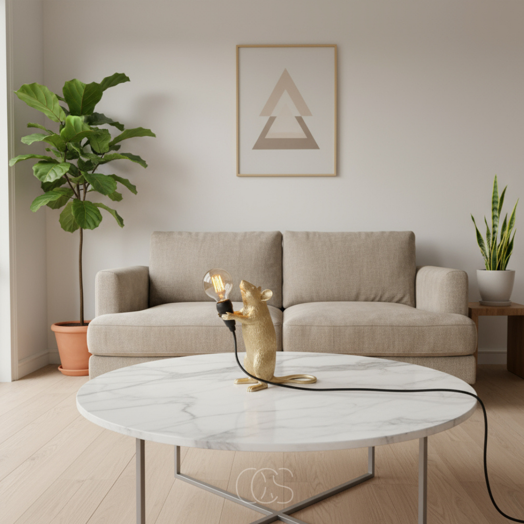 lampada da tavolo LED decorativa a forma di topo