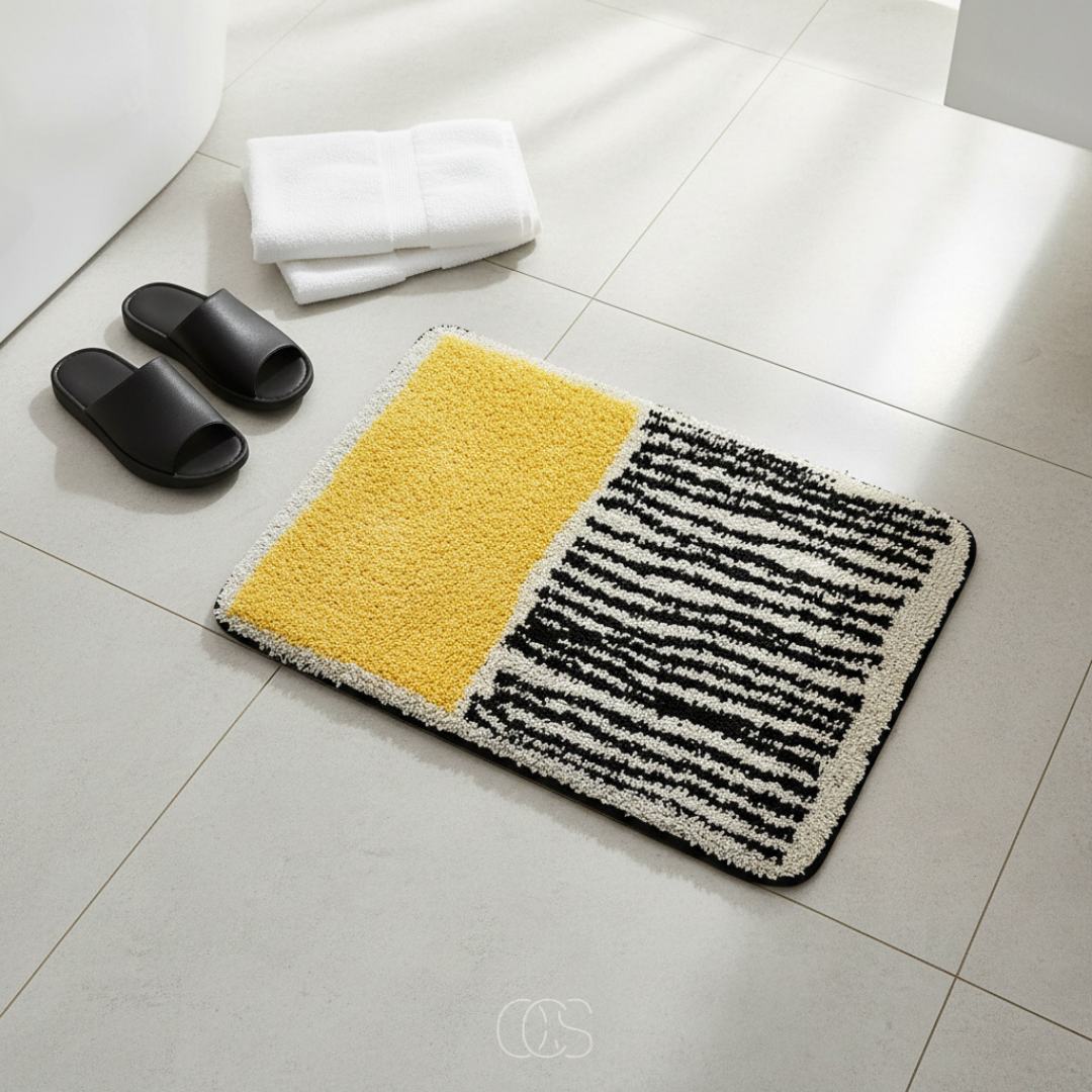 Tappetino da Bagno Astratto con Design Antiscivolo e Assorbente