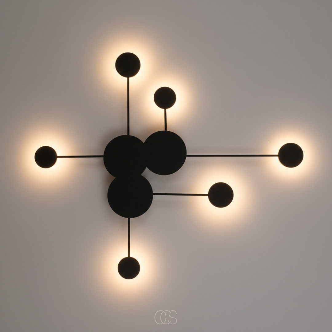 Lampada da parete astratta a LED - 6 punti luce