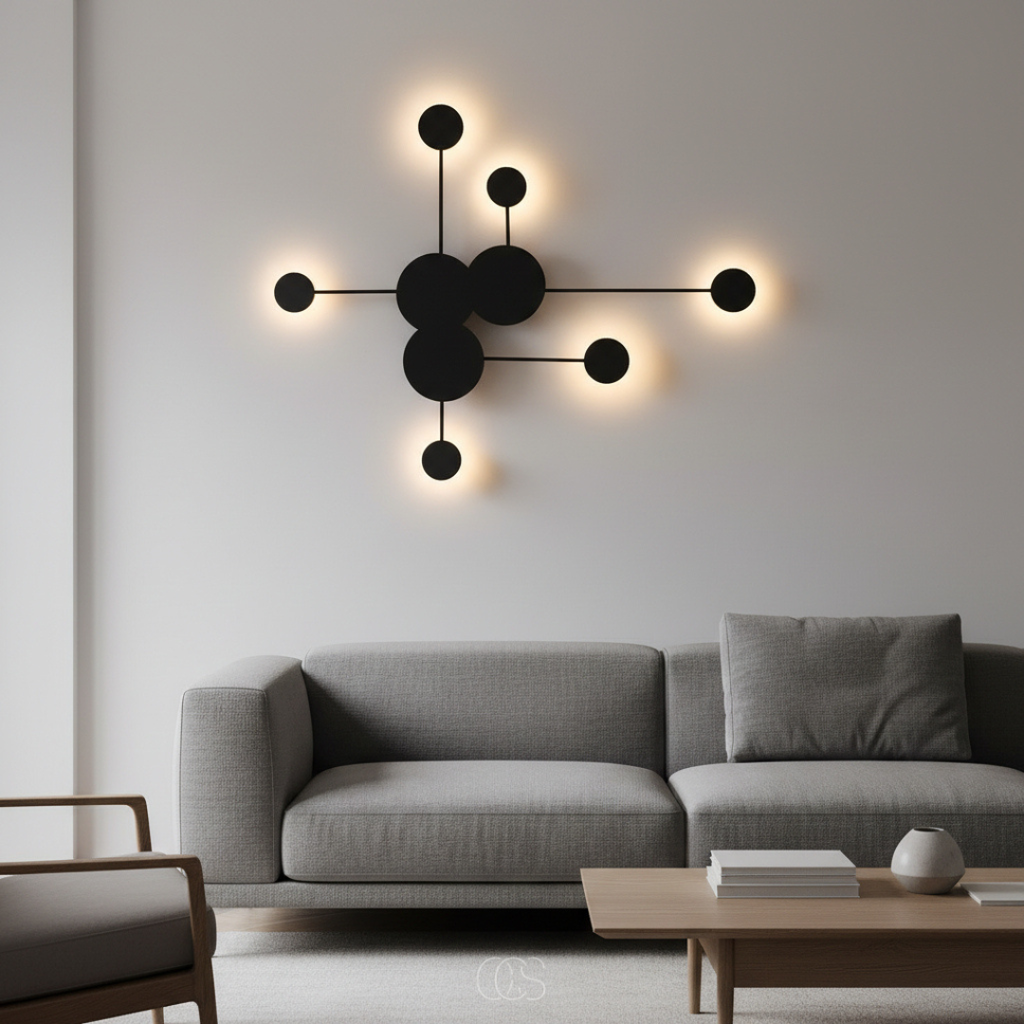 Lampada da parete astratta a LED - 6 punti luce