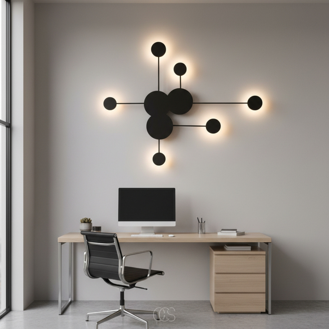 Lampada da parete astratta a LED - 6 punti luce
