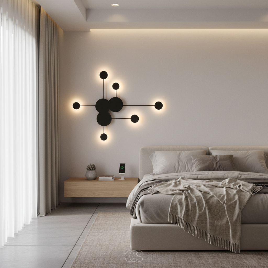 Lampada da parete astratta a LED - 6 punti luce