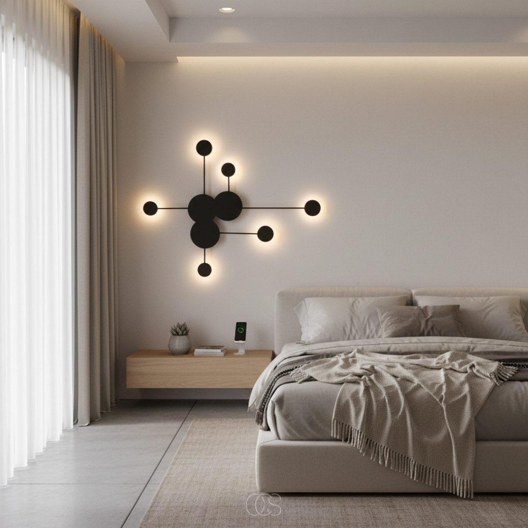 Lampada da parete astratta a LED - 6 punti luce