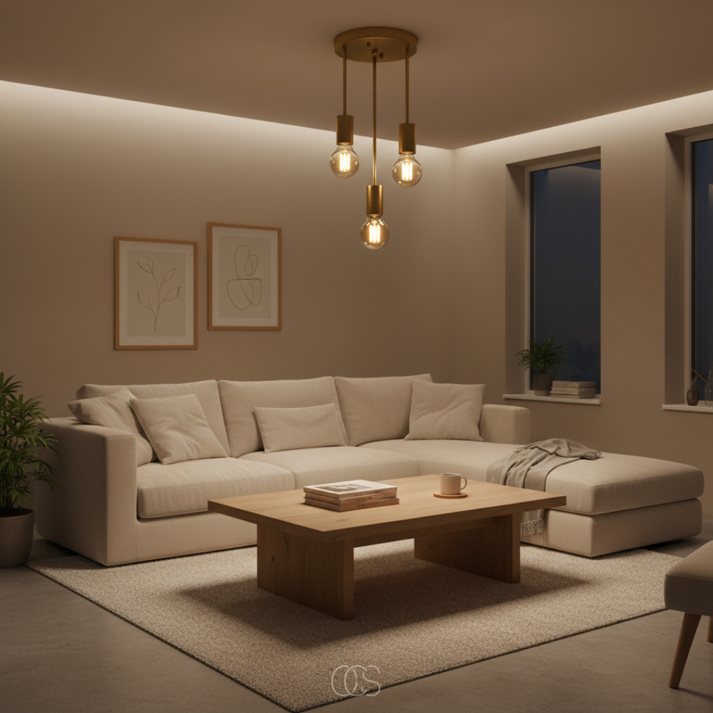 Dilo lampada da soffitto industriale dorata - 3 punti luce