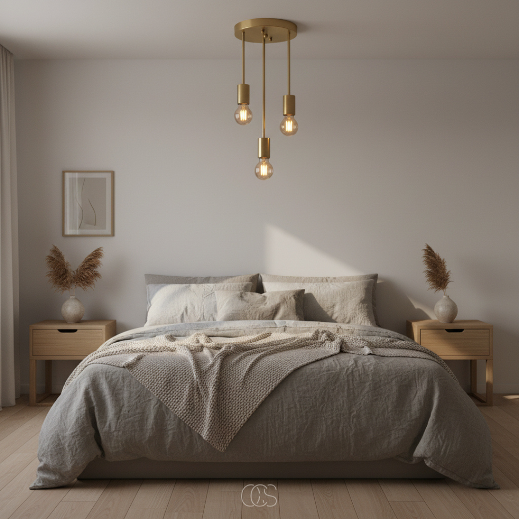 Dilo lampada da soffitto industriale dorata - 3 punti luce