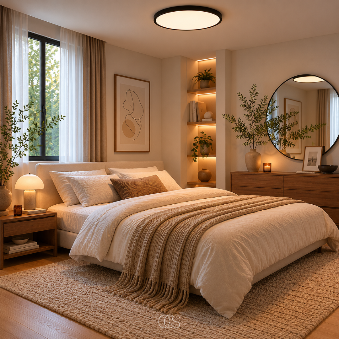 yuto Ultra Sottile Lampada da Soffitto Japandi LED