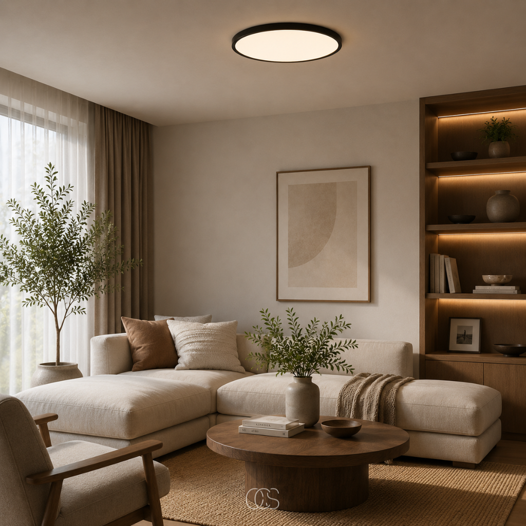 yuto Ultra Sottile Lampada da Soffitto Japandi LED