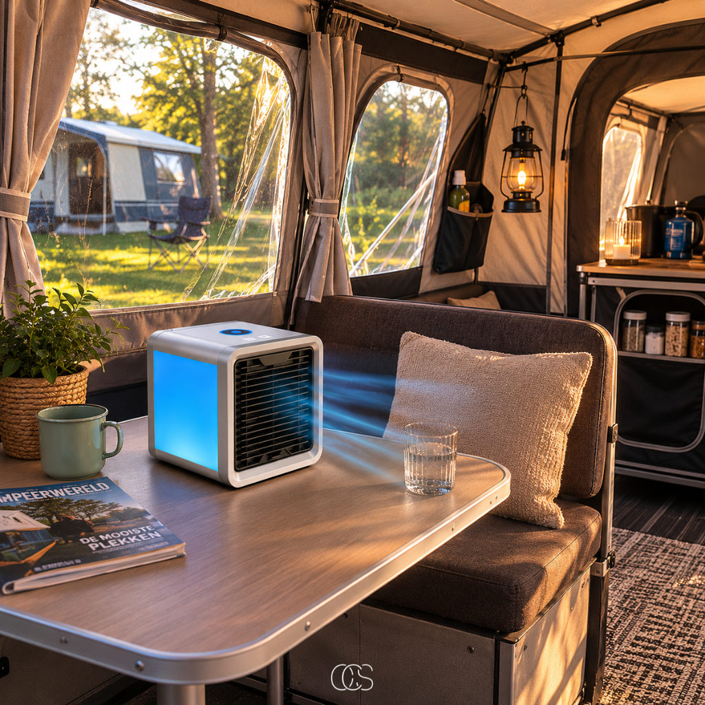 Raffrescatore Portatile con Umidificatore - Mini Condizionatore Senza Fili con Illuminazione LED & USB