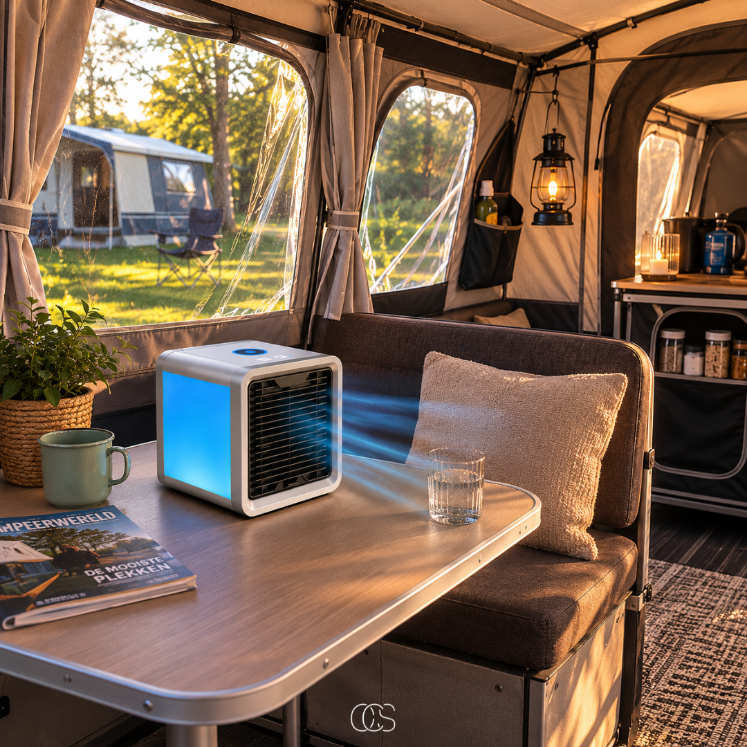 Raffrescatore Portatile con Umidificatore - Mini Condizionatore Senza Fili con Illuminazione LED & USB
