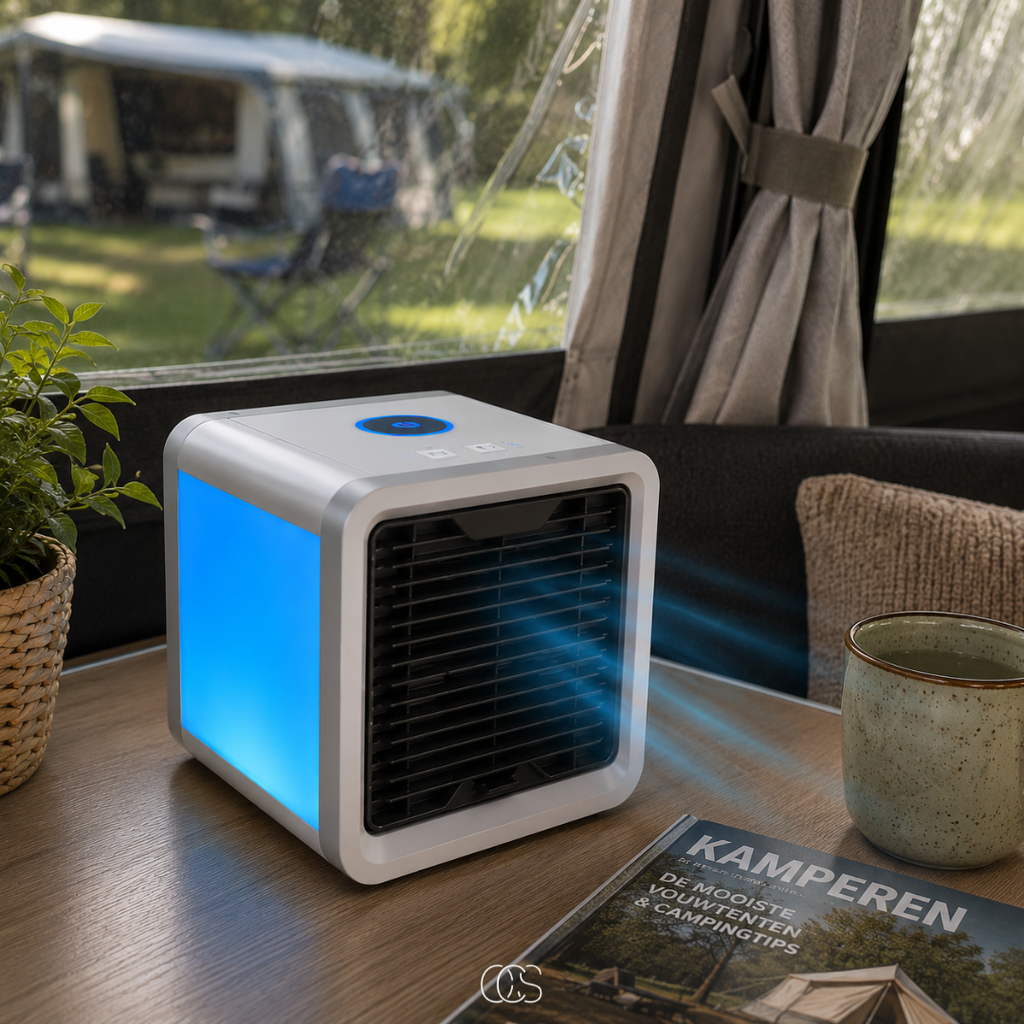 Raffrescatore Portatile con Umidificatore - Mini Condizionatore Senza Fili con Illuminazione LED & USB