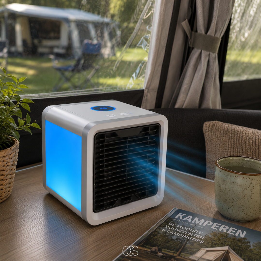 Raffrescatore Portatile con Umidificatore - Mini Condizionatore Senza Fili con Illuminazione LED & USB