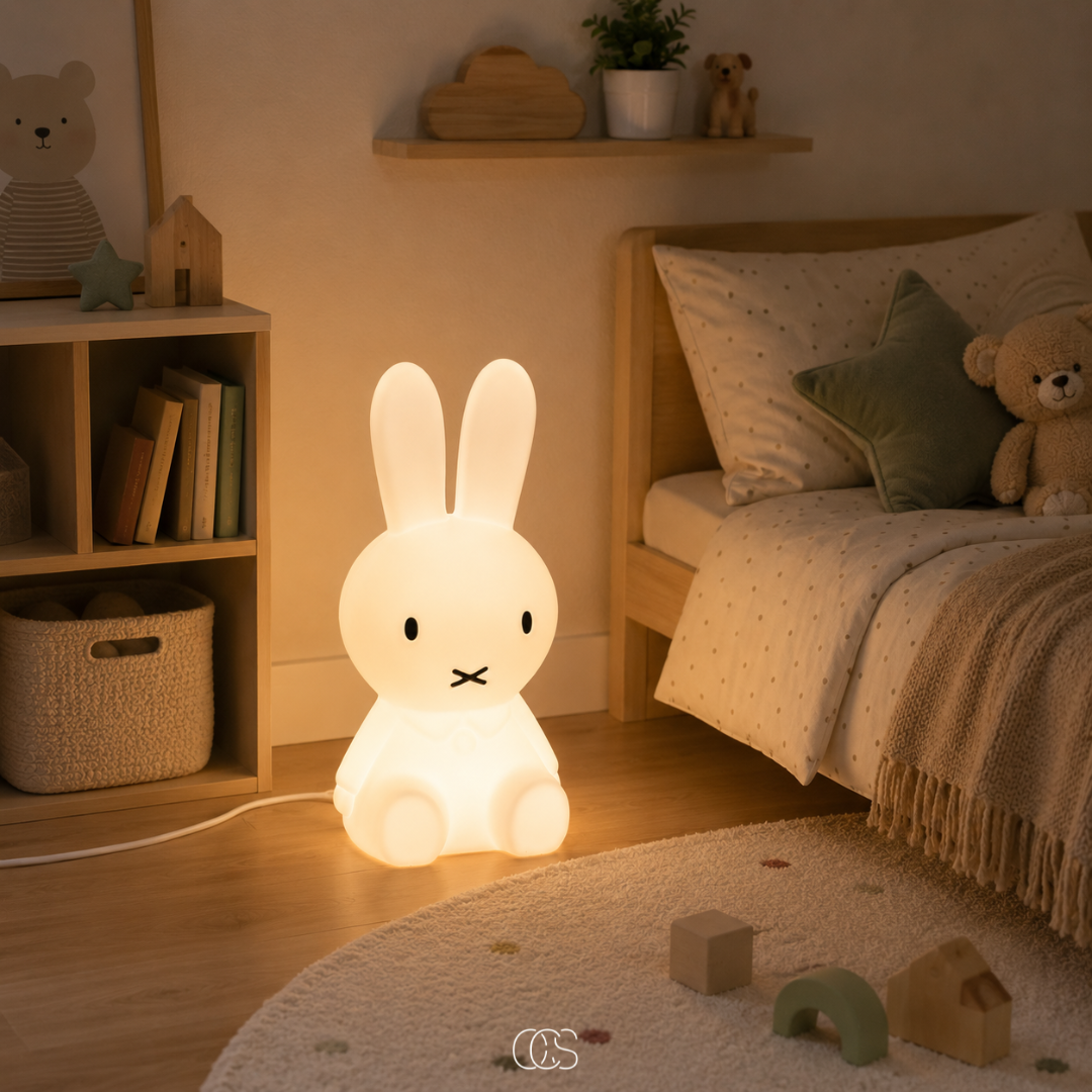 lampada per bambini Luffy con conigli - Lampada da notte LED dimmerabile per la cameretta