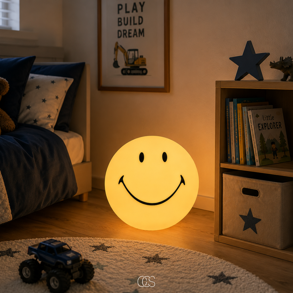 Lampada per bambini Smiley - Lampada LED per la cameretta, il soggiorno e la camera da letto