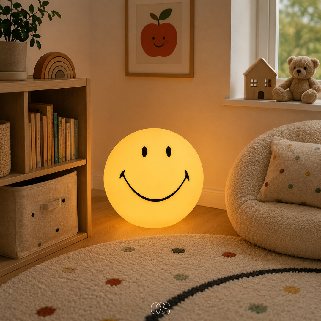 Lampada per bambini Smiley - Lampada LED per la cameretta, il soggiorno e la camera da letto