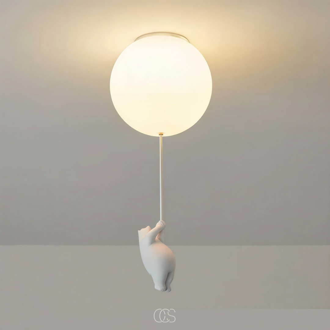 Lampada da soffitto Bambo Bear Balloon - Lampada LED giocosa per camerette