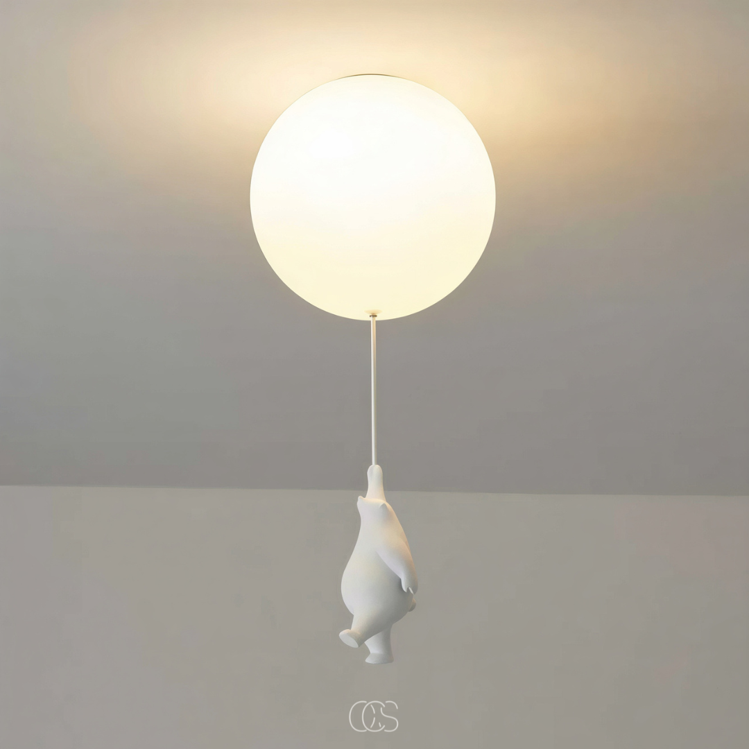Lampada da soffitto Bambo Bear Balloon - Lampada LED giocosa per camerette