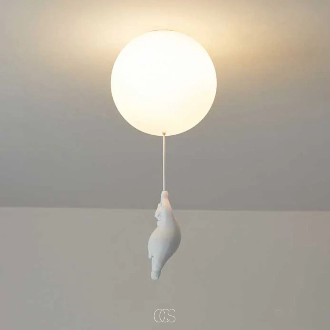 Lampada da soffitto Bambo Bear Balloon - Lampada LED giocosa per camerette