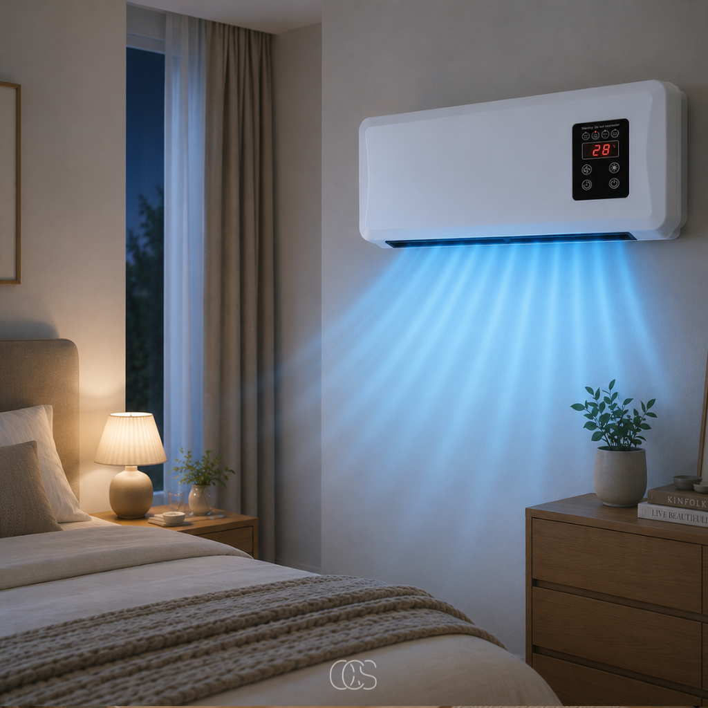 Ventilatore a parete con Raffreddamento e Riscaldamento & Asciugatrice - Con Telecomando