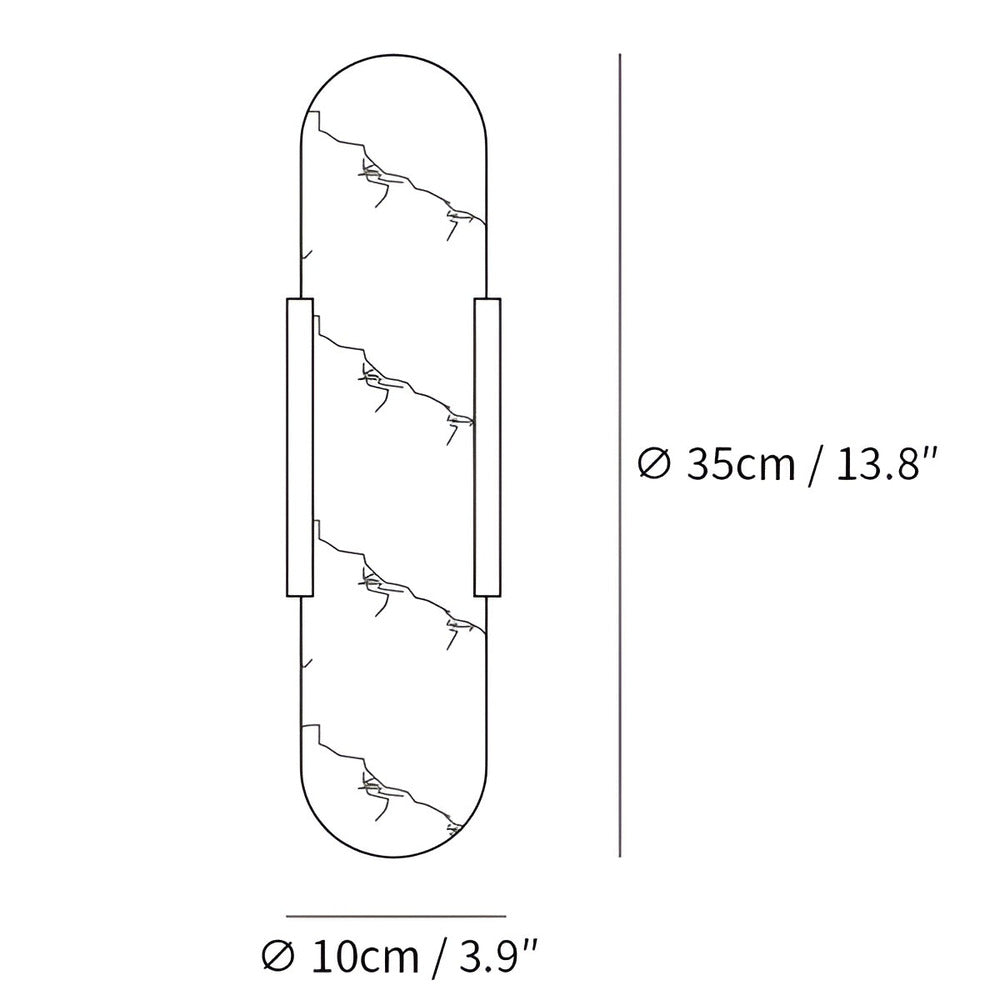 Laviso – Applique in Alabastro con Dettagli in Rame e Ottone