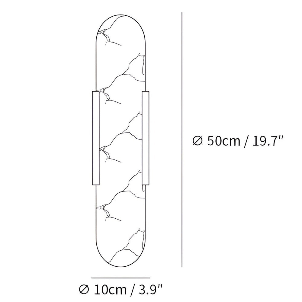 Laviso – Applique in Alabastro con Dettagli in Rame e Ottone