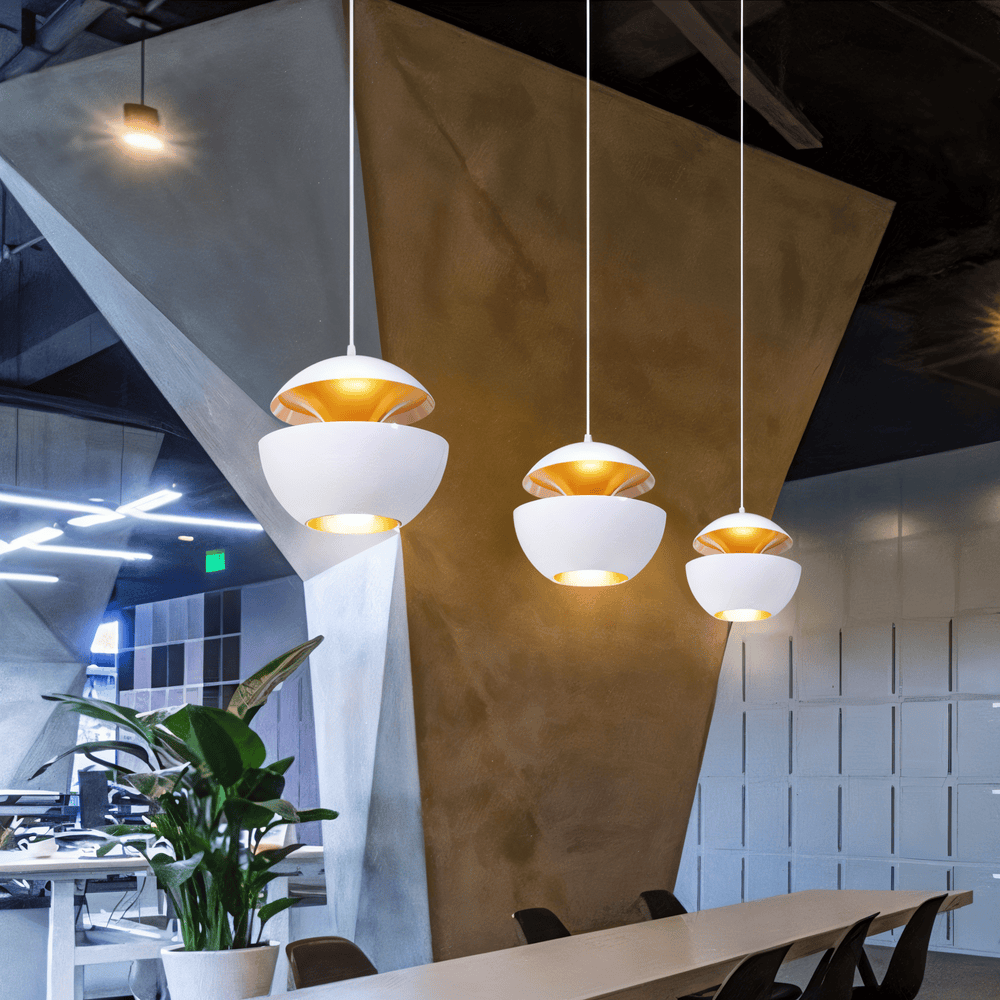 Artivio – Lampada a Sospensione Artistica in Metallo Bianco e Nero