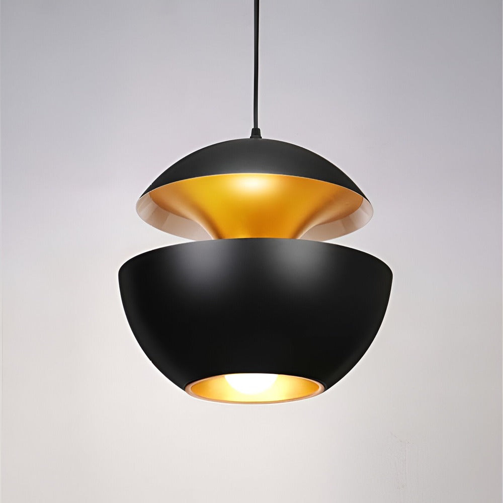 Artivio – Lampada a Sospensione Artistica in Metallo Bianco e Nero