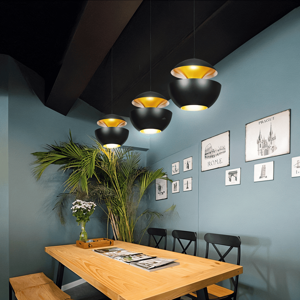 Artivio – Lampada a Sospensione Artistica in Metallo Bianco e Nero