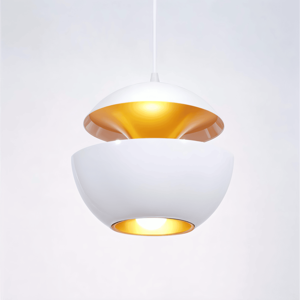 Artivio – Lampada a Sospensione Artistica in Metallo Bianco e Nero