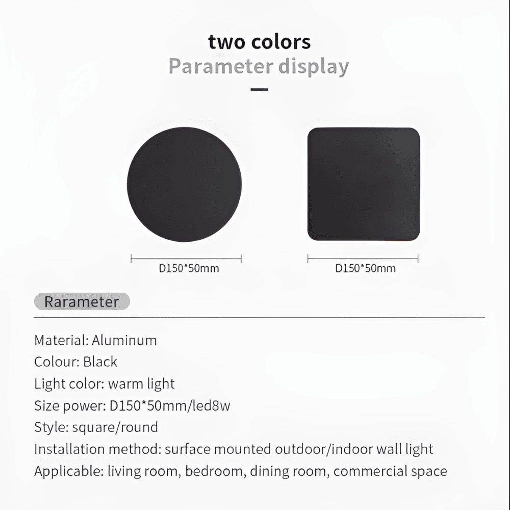 HydraLux – Elegante Lampada da Parete LED Impermeabile in Alluminio