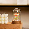 ArtifiTulip – Affascinante lampada da tavolo LED fai-da-te con tulipani e cupola di vetro