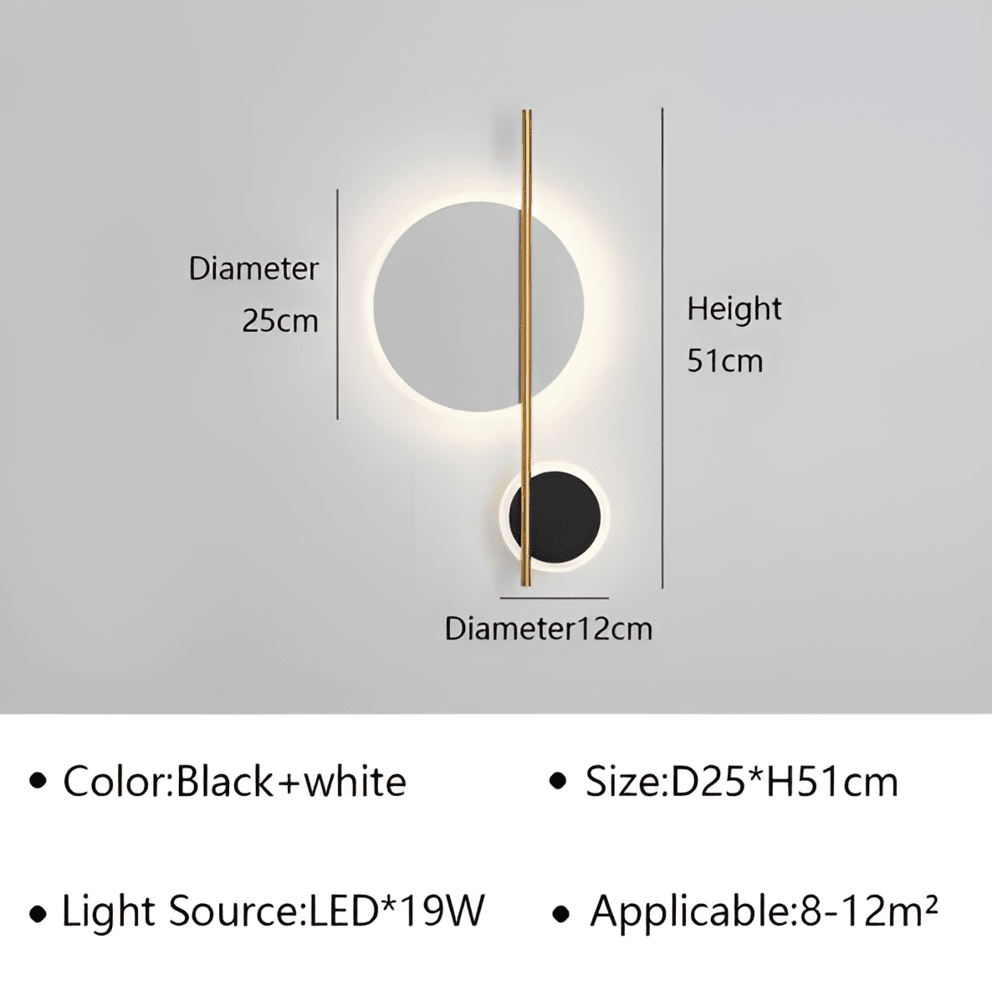 Haloform – Lampada da Parete LED Rotonda Minimalista in Metallo