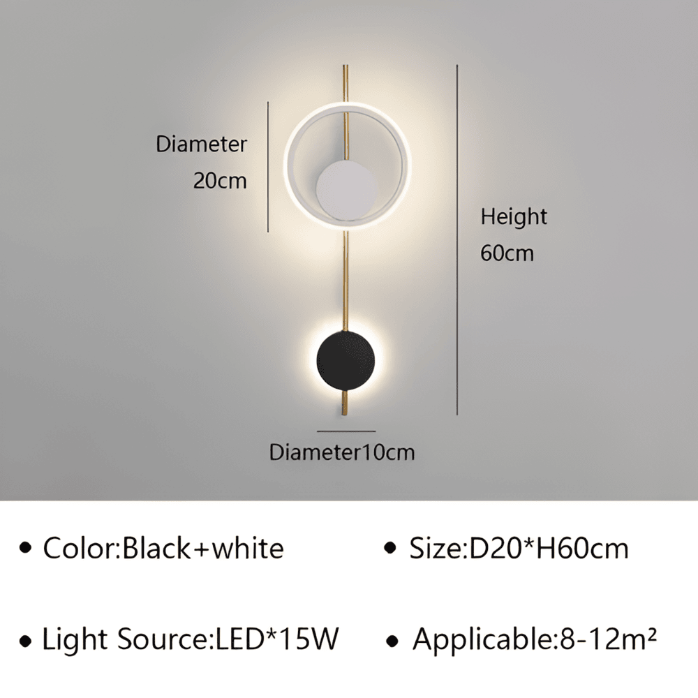 Haloform – Lampada da Parete LED Rotonda Minimalista in Metallo