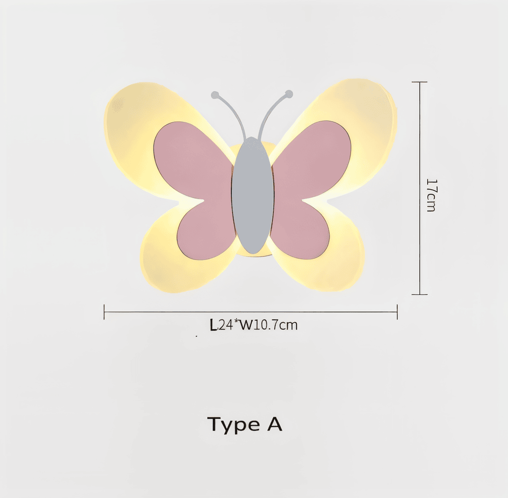 LumaFly – Lampada da Parete LED Colorata con Design a Farfalla in Acrilico
