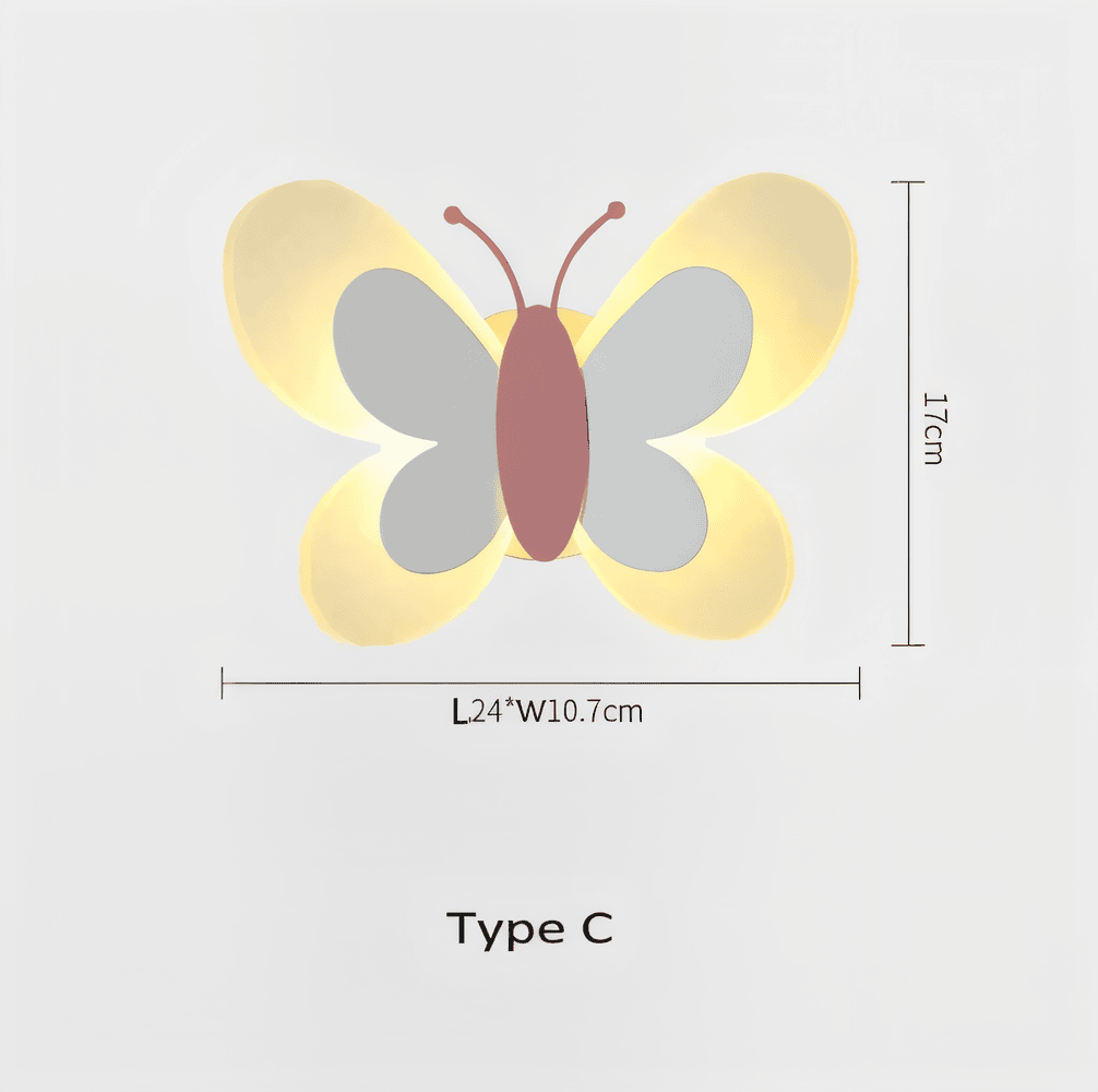 LumaFly – Lampada da Parete LED Colorata con Design a Farfalla in Acrilico