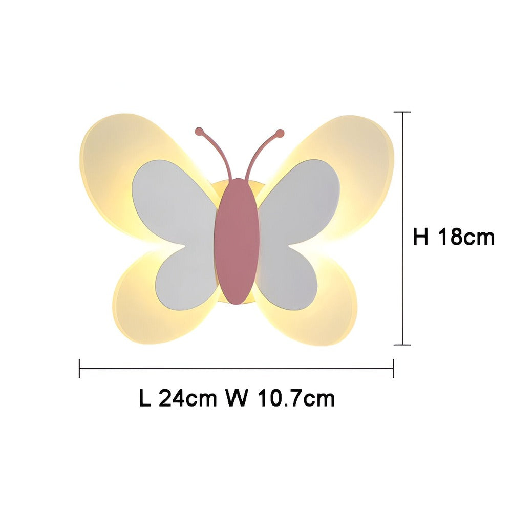 LumaFly – Lampada da Parete LED Colorata con Design a Farfalla in Acrilico