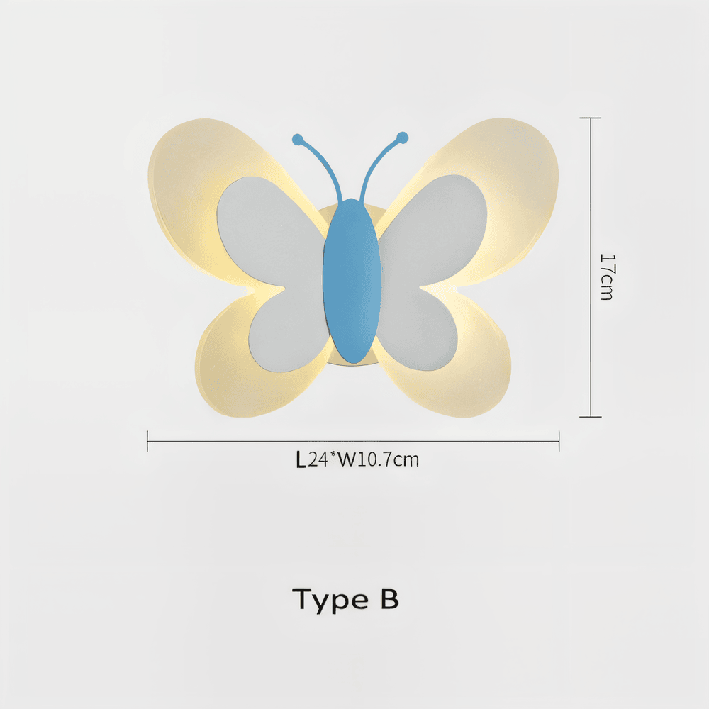 LumaFly – Lampada da Parete LED Colorata con Design a Farfalla in Acrilico